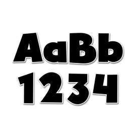 Bold Black 4" Designer Letters, 199/Pack