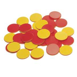 Two-Color Counters, Plastic, Set of 200