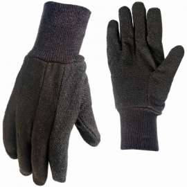 MED Dot BRN Jers Gloves