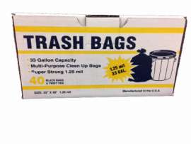 40CT 33GAL1.25M BLK Bag