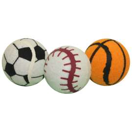 3PK 2.5"Tennis Ball Toy