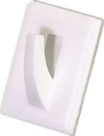 6PK WHT Util Adhes Hook