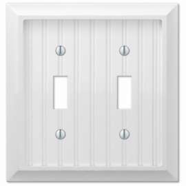 WHT 2Tog Wall Plate