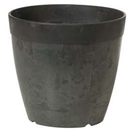 12" BLK RND Dol Planter