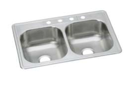 33x22x8-1/16SS DBL Sink