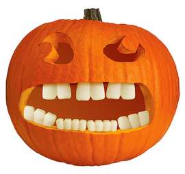 Glow Pumpkin Teeth Set