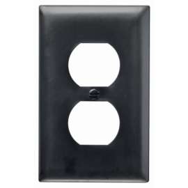 BLK 1G 1DPLX Wall Plate