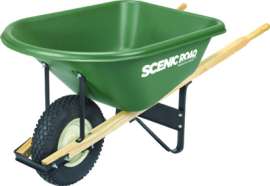 6CUFT GRN Wheelbarrow
