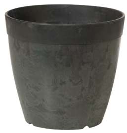 6" BLK Dol RND Planter