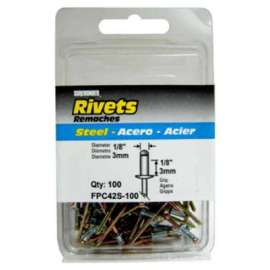 100PK 1/8" STL Rivet