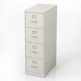 HON 310 Series 4-Drawer Vertical File Cabinet - Letter Size, Locking Steel