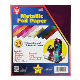 Metallic Foil Paper, 8-1/2" x 10", 20 shts