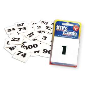 100s Cards, Numbered 1-100, 2" x 2"