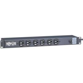 Tripp Lite Power Strip 12-Outlet Rackmount Metal 120V 5-15R 15ft Cord 1URM, NEMA 5-15P, 12 NEMA 5-15R, 15ft
