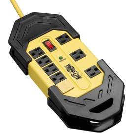 Tripp Lite Protect It! 8-Outlet Industrial Safety Surge Protector 25 ft. Cord 3900 Joules Cord Wrap Hang Holes, Receptacles: 8 x NEMA 5-15R, 3900J