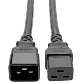 Tripp Lite 2ft Computer Power Cord Cable C19 to C20 Heavy Duty 20A 12AWG 2', 20A, 12AWG (IEC-320-C19 to IEC-320-C20) 2-ft."