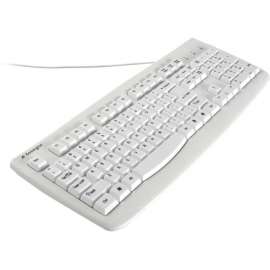 Kensington K64406US Washable USB/PS2 Keyboard, USB, PS/2, 104 Keys, White, English (US)