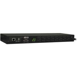 Tripp Lite PDU Monitored 120V 20A 5-15/20R 8 Outlet L5-20P Horizontal 1URM TAA - 16 x NEMA 5-15/20R - 1U Horizontal Rackmount