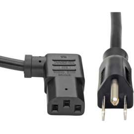 Tripp Lite 6ft Computer Power Cord Cable 5-15P to Right Angle C13 10A 18AWG 6', 10A,18AWG (NEMA 5-15P to Right Angle IEC-320-C13) 6-ft."