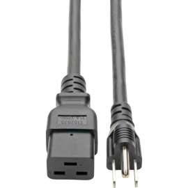 Tripp Lite 8ft Power Cord Adapter Cable 5-15P to C19 Heavy Duty 15A 14AWG 8', For Server, 125 V AC15 A, Black, 8 ft Cord Length