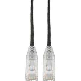 Tripp Lite Cat6 UTP Patch Cable (RJ45), M/M, Gigabit, Snagless, Molded, Slim, Black, 7 ft., 7 ft Category 6 Network Cable for Network Device, Printer, Photocopier, Router, Server, Computer, Modem, Switch, First End: 1 x RJ-45 Network, Male