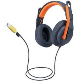 Logitech Zone Learn Headset - Stereo - USB Type A - Wired - Over-the-ear - Binaural - Circumaural - 4.30 ft Cable - Noise Canceling