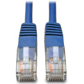 Tripp Lite Cat5e 350 MHz Molded (UTP) Ethernet Cable (RJ45 M/M) PoE Blue 1 ft. (0.31 m), 1ft, 1 x RJ-45 Male, 1 x RJ-45 Male, Blue