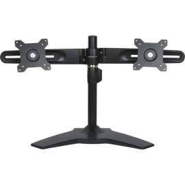 Planar AS2 Black Dual Monitor Stand, Up to 66lb, Up to 24" LCD Monitor, Black, Desk-mountable