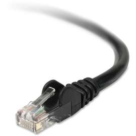 Belkin Cat. 6 UTP Patch Cable, RJ-45 Male, RJ-45 Male, 15ft, Black