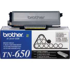 Brother TN650 Original Toner Cartridge, Laser, 8000 Pages, Black, 1 Each
