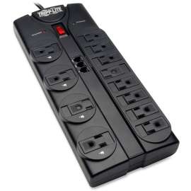 Tripp Lite Surge Protector Power Strip 12 Outlets 8ft Cord Tel/Modem 2160J, 12 x NEMA 5-15R, 1875 VA, 2160 J, 120 V AC Input
