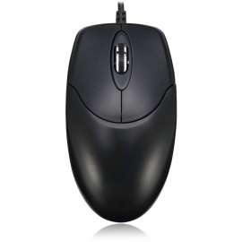 Adesso 3 Button Desktop Optical Scroll Mouse (USB), Optical, Cable, Black, USB