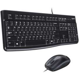 Logitech MK120 Desktop Corded Combo Set, USB Cable Keyboard, 104 Key, USB Cable Mouse, Optical