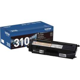Brother Genuine TN310BK Black Toner Cartridge, Laser, 2500 Pages, Black, 1 Each