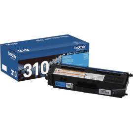 Brother Genuine TN310C Cyan Toner Cartridge, Laser, 1500 Pages, Cyan, 1 Each
