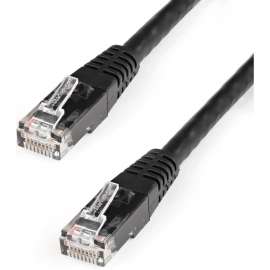 StarTech.com 6ft CAT6 Ethernet Cable, Black Molded Gigabit, 100W PoE UTP 650MHz, Category 6 Patch Cord UL Certified Wiring/TIA, 6ft Black CAT6 Ethernet cable delivers Multi Gigabit 1/2.5/5Gbps & 10Gbps up to 160ft