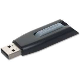 Verbatim 16GB Store 'n' Go V3 USB 3.2 Gen 1 Flash Drive, Gray, 16GB, Gray