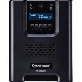 CyberPower PR1500LCD Smart App Sinewave UPS Systems, 1500VA/1500W, 120 VAC, NEMA 5-15P, Mini-Tower, Sine Wave, 8 Outlets, LCD, PowerPanel Business, $375000 CEG, 3YR Warranty