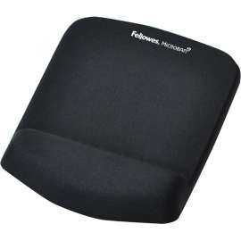 Fellowes PlushTouch Mouse Pad Wrist Rest with Microban, Black, 1" x 7.25" x 9.38" Dimension, Black, Polyurethane, Foam