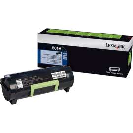 Lexmark Unison 501H Toner Cartridge, Laser, High Yield, 5000 Pages, Black