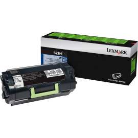 Lexmark Unison 521H Toner Cartridge, Laser, High Yield, 25000 Pages, Black