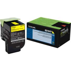 Lexmark Unison 801HY Toner Cartridge, Laser, High Yield, 3000 Pages Yellow, Yellow