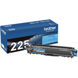 Brother Genuine TN225C High Yield Cyan Toner Cartridge, Laser, High Yield, 2200 Pages, Cyan