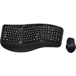 Adesso Tru-Form Media 1500, Wireless Ergonomic Keyboard and Laser Mouse, USB Membrane Wireless RF 2.40 GHz Keyboard, 105 Key, English (US)