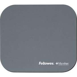 Fellowes Microban Mouse Pad, Graphite, 8" x 9" x 0.13" Dimension, Graphite, Rubber