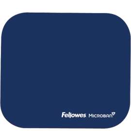 Fellowes Microban Mouse Pad, 8" x 9" x 0.13" Dimension, Blue, Rubber, Wear Resistant, Tear Resistant, Skid Proof