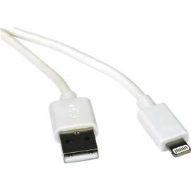 Tripp Lite 3ft Lightning USB Sync/Charge Cable for Apple Iphone / Ipad White 3', Lightning/USB for iPad, iPhone, iPod, 3 ft / 1M, 1 x Type A Male USB, 1 x Lightning Male Proprietary Connector