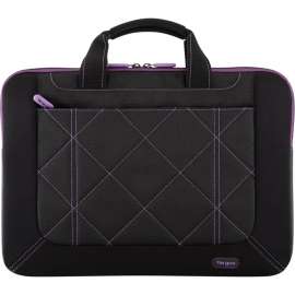 Targus Pulse TSS57401US Carrying Case (Sleeve) for 16" Notebook, Black, Purple, Bump Resistant, Scratch Resistant, Weather Resistant, Neoprene Body, Cross-Stitched