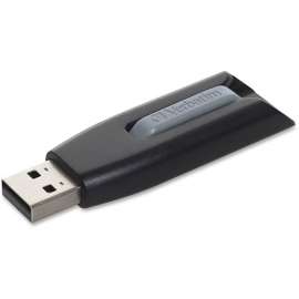 Verbatim 256GB Store 'n' Go V3 USB 3.2 Gen 1 Flash Drive, Gray, 256GB, Gray