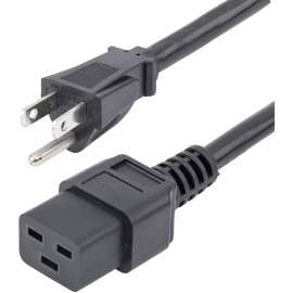 StarTech.com 6ft (1.8m) Heavy Duty Power Cord, NEMA 5-15P to C19, 15A 125V, 14AWG, Computer Power Cord, Heavy Gauge Power Cable, 6ft (1.8m) Universal power cord w/ NEMA 5-15P and IEC 60320 C19 connectors; 125V 15A (Max); UL listed (UL62/UL817); AC Power C